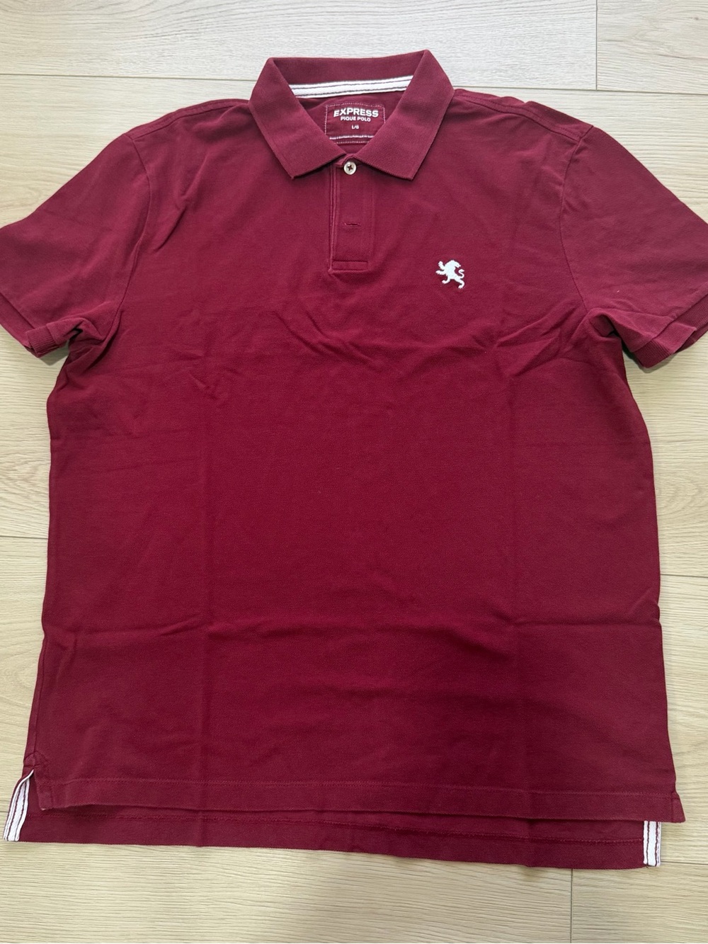 Express Men's Polo Shirt - Maroon with White Logo